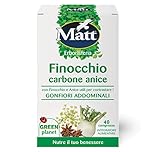 Matt, Finocchio Carbone Anice, Integratore Alimentare Utile per Contrastare i Gonfiori Addominali, Favorisce la Digestione, Confezione da 40 Compresse