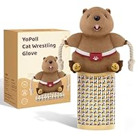 YoPoll Cat Wrestling Glove, Cats Puppet Wrestler with Tough Padding for Safe Interactive Play, Cat Wrestling Toy Puppet with Cats Teaser and Bell for Boredom Busting Training and Exercise