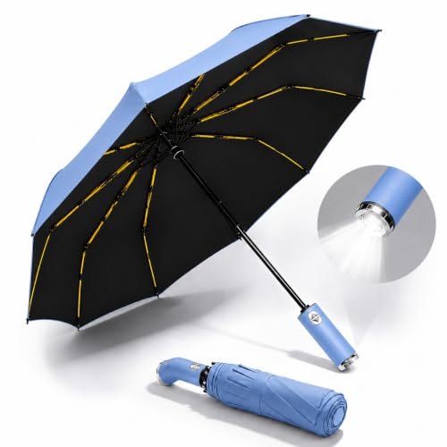 Image of Umbrella, UV Big Size Umbrella for Sun Protection Rain Windproof Strong Large 3 Fold For Men Women Kids Boys Girls Perfect & Stylish Windproof & Compact