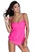Huusa Womens Sexy Lace 2pcs Bandeau Tankini with Breifs Swimsuit Swimwear