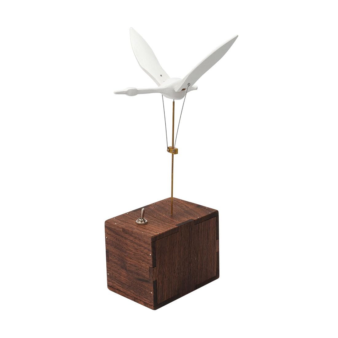 Carillon 3D in legno fatto a mano a forma di cigno volante, modello dinamico con sistema di movimento, noce naturale, decorazione unica per casa e ufficio, regali creativi