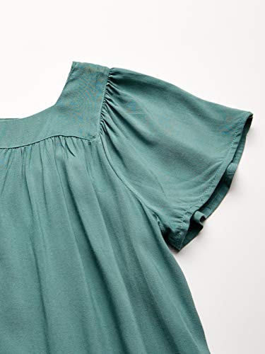 Angie Little Big Girls Embroidered Square Neck Dress3