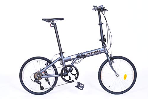 Columba 20" Alloy Super Light 7 Speed Folding Bike Charcoal (CF20A_CHA)