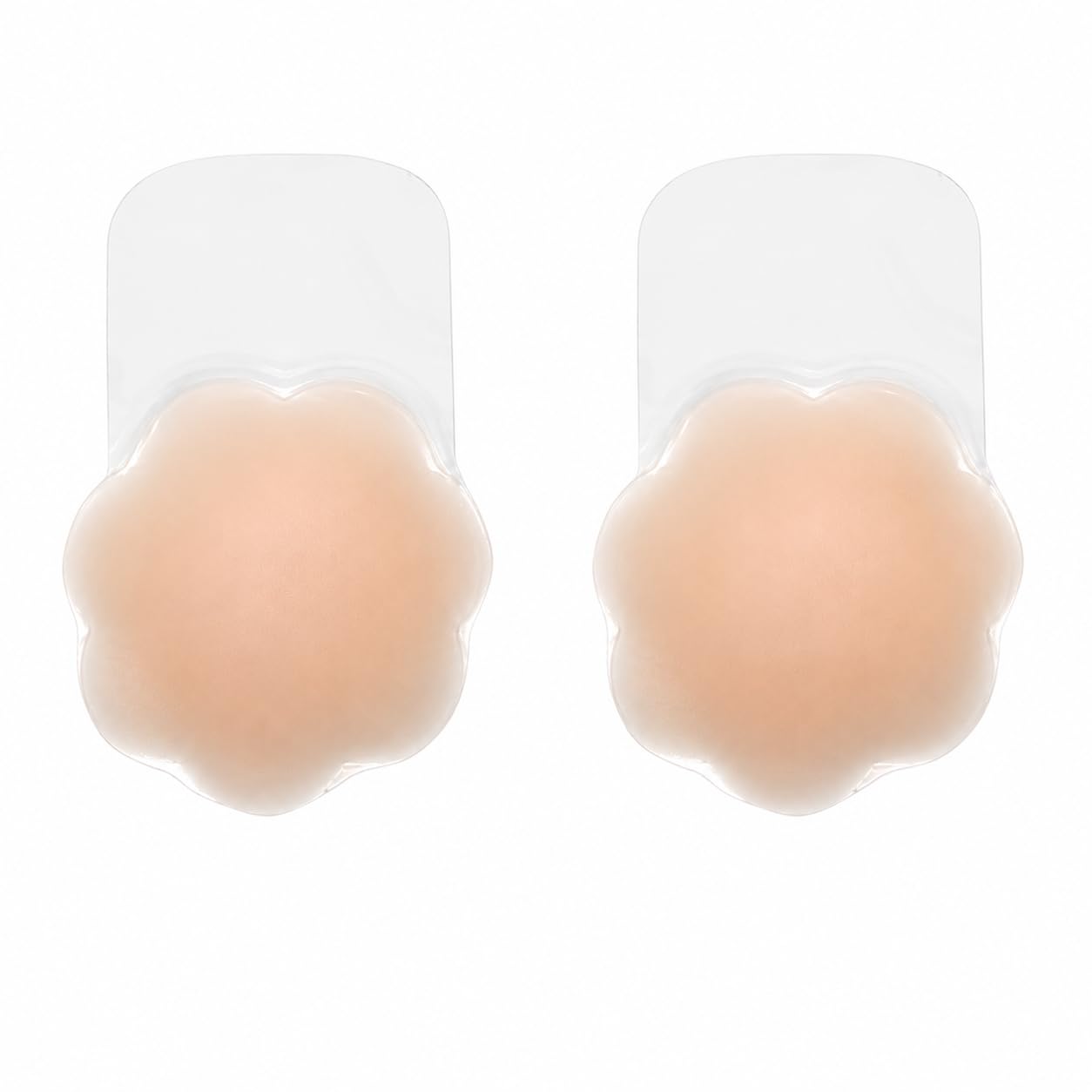 jesmera curves Reusable Flower Shaped Silicone Nipple Covers for Women Self Adhesive Invisible Breast Petals for Strapless Dresses Backless Tops Party Outfits Seamless Skin Tone Concealers (1 Pair)-picture-4