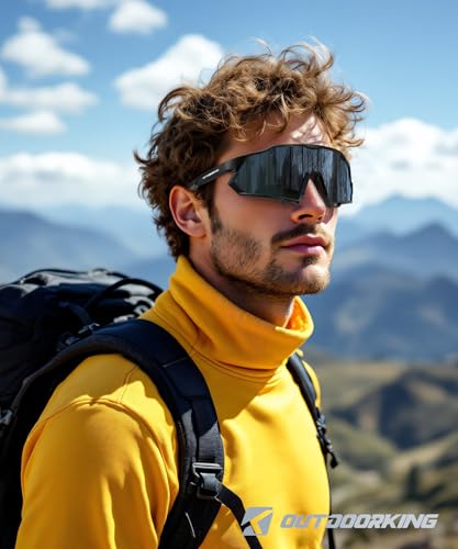 Image of Sport Polarized Sunglasses for Men and Women, Stylish and Lightweight Cycling Sunglasses with UV400 Protection