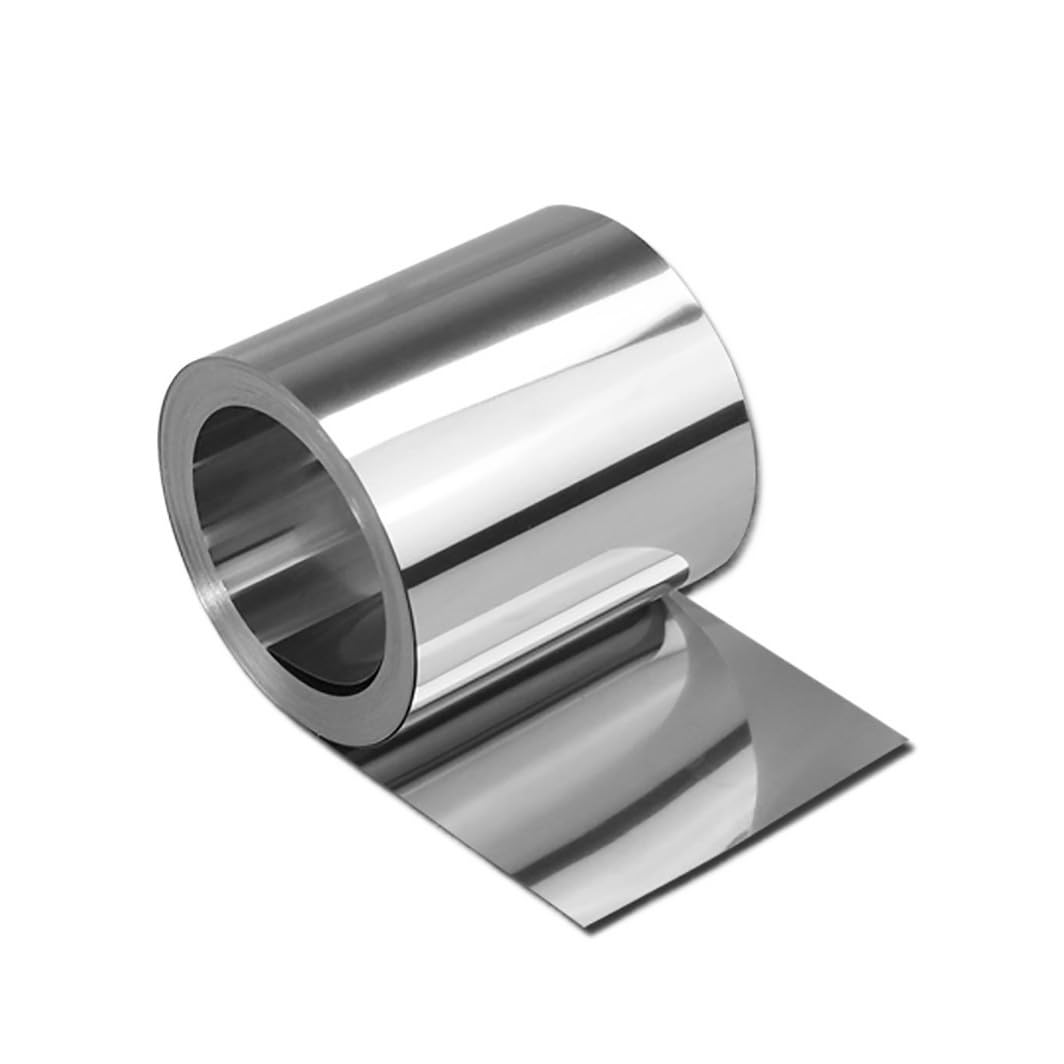 Lamina Acciaio Inox 304 - Spessore 0.1mm, Larghezza 25mm, Lunghezza 1000mm