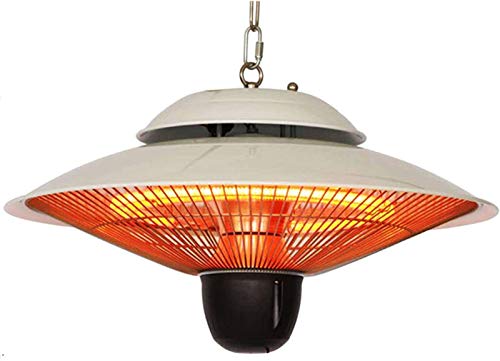 HKPLDE Calefactor Terraza Eléctrico Estufa Exterior Resistente A La Intemperie Colgante Radiador Infrarrojo para Balcón, Patio, Techo, Estilo Montado-1500W