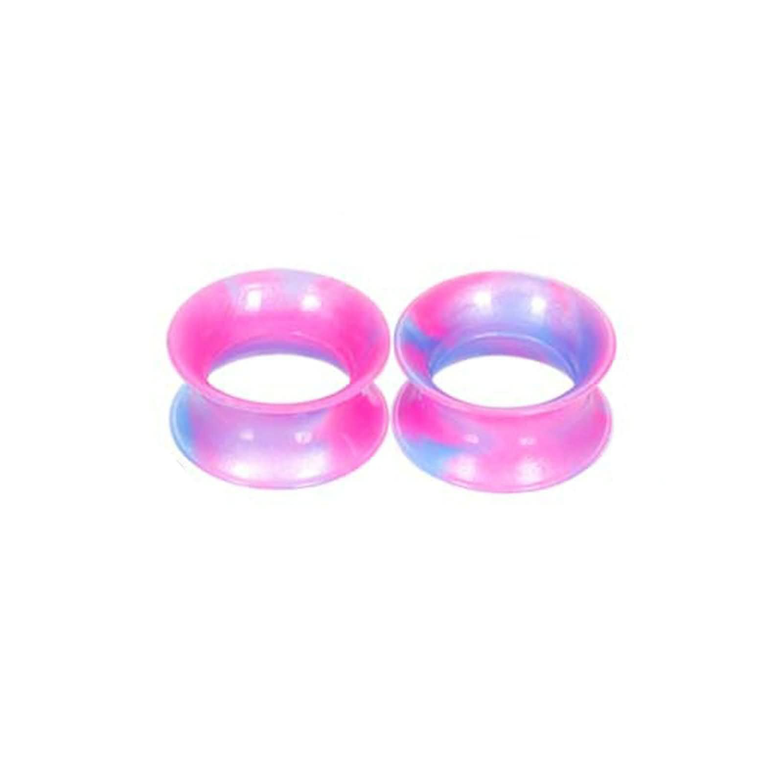 Daesar Tunnel 6-25MM Silikon, Ohr Plug Multicolor Hoop Tunnel Piercing Ohr Expander Set