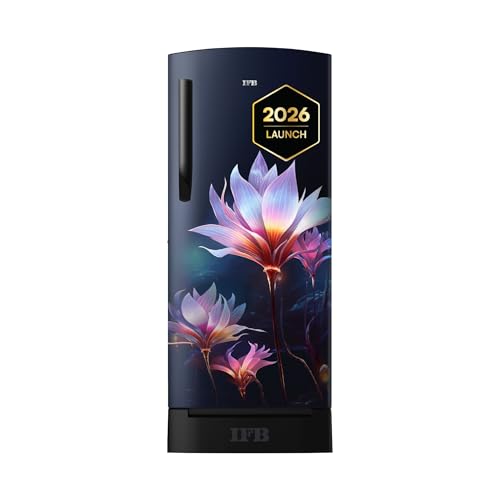 Image of IFB 187L 4 Star Advanced Inverter Direct-Cool Single Door Refrigerator with 30 Hrs Cooling Retention, Big Vegetable Box, 4 Year Super Warranty & Base Stand (2026, IFBDC-213DYBPED,Paradise Dream Blue)