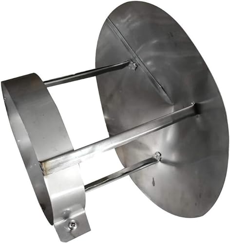 Zanotva Chimney Cowl Cap Tool Stainless Steel Chimney Flue Cowl Pipe Rain Cover Vent Cap,Round Windproof Cap Rain Hat (Size : 170mm)