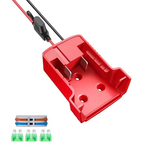 Adapter Compatible with Milwaukee 18V Battery,Power Tool Battery Converter with 30A Fuse and 12awg Wire,Easy to Install,Friendly for DIY