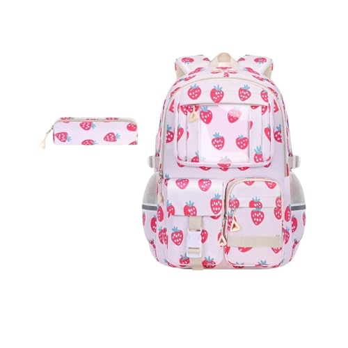 Backpack Adult Backpack Bags Set Backpack 3pcs Sports Backpack Large Capacity(Pink 1)