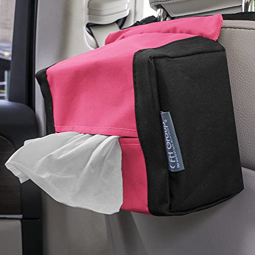 Image of FH Group E-Z Travel Napkin Tissue Dispenser Holder fits Most Cars, SUVs, Trucks, and Vans Pink