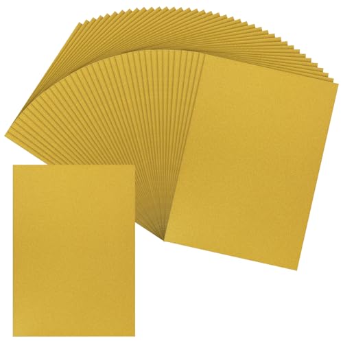 Papier cartonné doré pailleté de haute densité 250 g/m² pour carterie raffinée