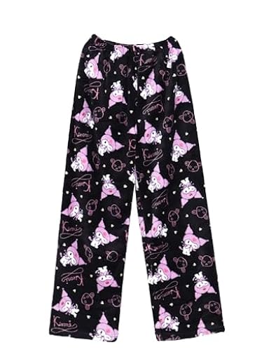 WANHONGYUE Kuromi Pantalón de Pijama de Franela Mujer Niña Cartoon Pantalones Largos Invierno Ropa de Domir Pantalones Casuales de Forro Polar, Colour/2, M | Ya disponible en tu tienda friki favorita! En mundofriki.es! WANHONGYUE Kuromi Pantalón de Pijama de Franela Mujer Niña Cartoon Pantalones Largos Invierno Ropa de Domir Pantalones Casuales de Forro Polar, Colour/2, M | Ya disponible en tu tienda friki favorita! En mundofriki.es!