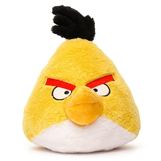 Mighty Mojo Angry Birds - Chuck - Yellow Bird - 9 Inch Collectible Plush Doll - Officially Licensed - Super Soft, Cuddly Doll for Kids and Adults - Original Series