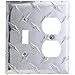Amerelle Diamond Plate Single Toggle/Single Duplex Stamped Aluminum Wallplate