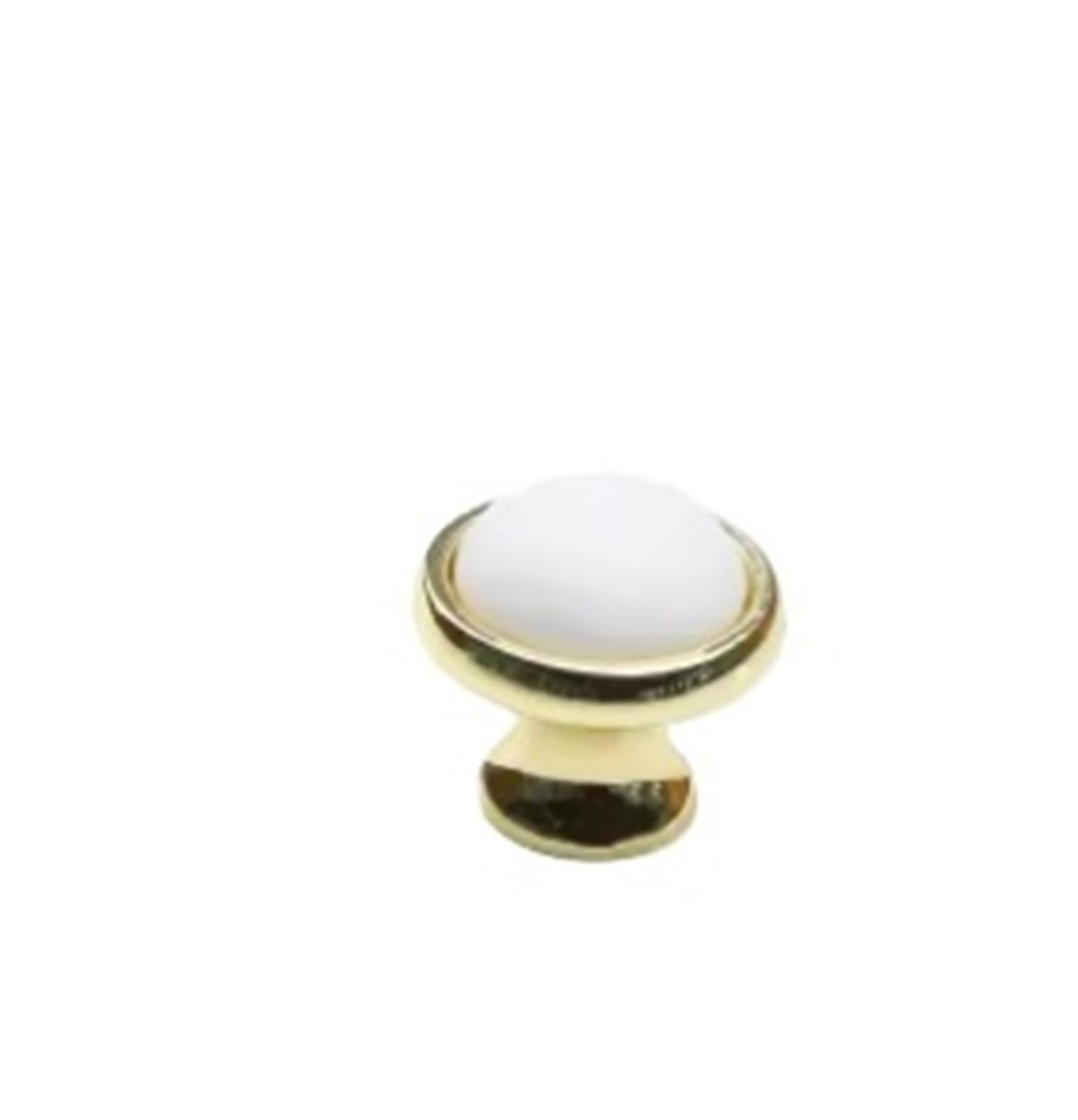 Kifsdlf White-Knob Ceramic Furniture Handle Golden Wardrobe Cabinet Handles Closet Door Knob Dressing Drawer Pull Hardware For Cupboard Wardrobes Furniture(White-Knob)
