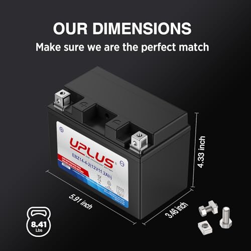 Image of YTZ14S Motorcycle Battery EBZ14-4-2 UPLUS 210CCA Scooter Battery Maintenance Free - Sealed AGM CUB Replace for CADET 490-280-F017 Battery ZT1 ZT2 ZTS1 ZTS2 ZTX4 ZTX5 ZTX6 725P17335
