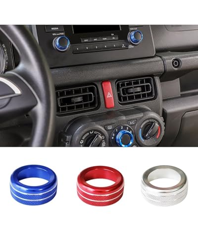 Temperature Adjustment Knob Air Conditioning Volume Trim Climate Control HVAC (Silver)