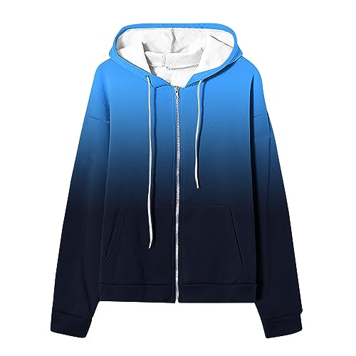 Women Oversized Zip Up Hoodies Tie-Dye Print Sweatshirt Y2k Trendy Clothes Teen Girl Fall Casual Drawstring Jacket4