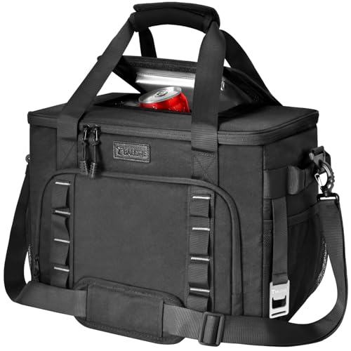 BALEINE Extra Large Soft Cooler Bag, Portable Leakproof Cooler, 40/60 Cans Volume for Beach, Camping, Kayaking, Travel, and Road Trips (12.5 Gallon, Black)