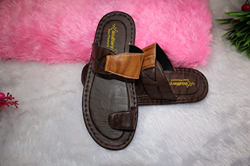 Image of Men Slipper, Stylish & Fancy Cool, Leather Look, slpr-E, MDS STORE,