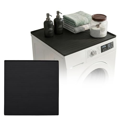 Image of 1 PC Washer and Dryer Top Cover Protectors 25 inch x 25 inch, Laundry Machine Dust Guards Onyx (Dark Grey)
