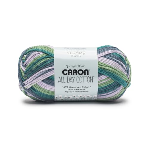 Image of Caron All Day Cotton Prints Yarn for Crocheting, Starling, 3-Pack