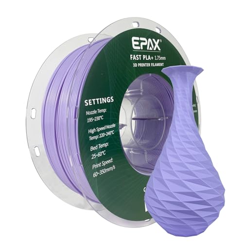 Image of EPAX High Speed PLA+ 3D Printer Filament, Fast PLA 3D Printing Filament, 1.75mm Diameter, Dimensional Accuracy + /- 0.03 mm, 1KG Spool, Lavender