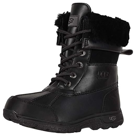 UGG Butte Ii Cwr, Botas de Nieve Unisex niños, Negro 31 EU