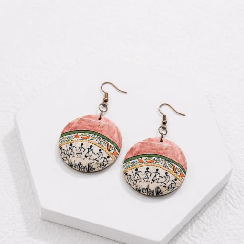 Image of Handcrafted Bohemian & Tribal Earrings for Women - Ethnic Brass, Floral & Festival-Inspired Statement Designs in Drop, Dangle, Hoop & Stud Styles
