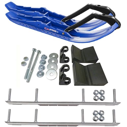 C&A Pro Blue TMX Snowmobile Skis w/ 6
