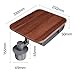 Rv Dinette Table, Car Cup Holder Tray, Suitable for SUVs and Sedans, Natural Wood Grain Texture with A Metal Base, Compatible with Most Car Models, Square Floating Tables