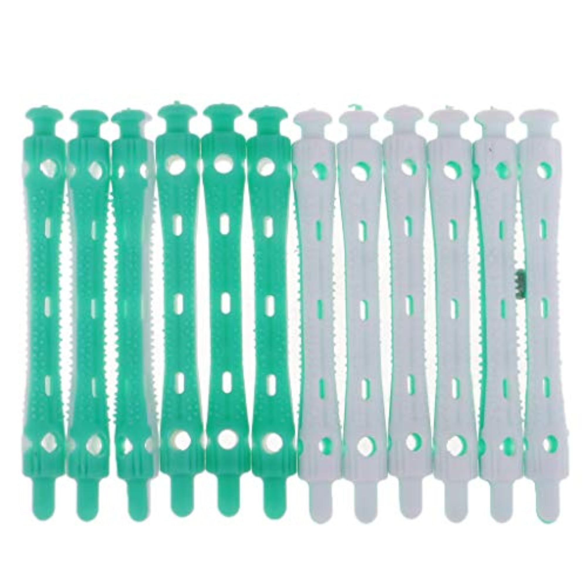 12x Hair Curler Clamps Hairdreser Perm Rods