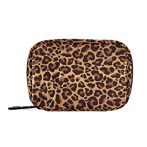 Image of Leopard Pattern Weekly Pill Organizer, Pill Cases Bag Portable Pill Container 7 Days Pill Box Organizer Vitamin Supplement Holder with Zipper for Travel Family Business Camping