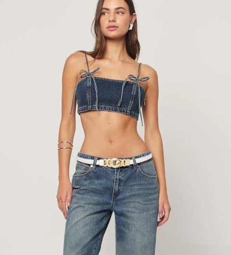 Women Skinny Belts PU Leather Thin Waist Belt Ladies Belt with Gold Buckle for Dresses3