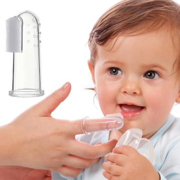 Bambino Kids Spazzolino da Denti a Forma di Dito in Silicone per Bambini Sicuro per Gengive e Denti