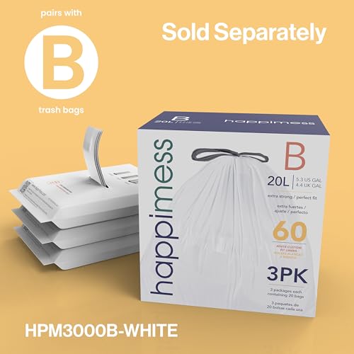 Caneca de Basura Happimess 10.6 gal Cilíndrica Blanca miniatura 5