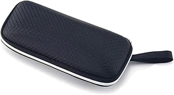 Semi-Hard Shell Sunglasses Case,Portable Zipper Eyeglasses Case,Protective Box For Glasses,Includes a storage bag and glasses wiping cloth