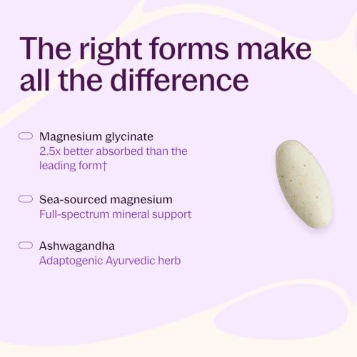 New Chapter Magnesium Glycinate 325mg & Ashwagandha Supplement, 60 Tablets | Magnesium Glycinate Bisglycinate, Highly Absorbable, Supports Muscle and Bone Health, Non-GMO, Kosher, Vegan, Gluten Free - image 4