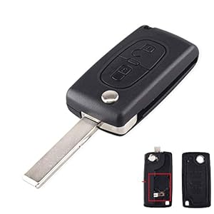 Vervangende sleutelbehuizing met batterijvak voor Peugeot – HU83 lemmet