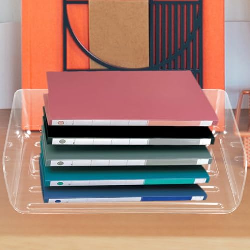 Plateau de rangement empilable pour documents de bureau et support de papier A4 - 6