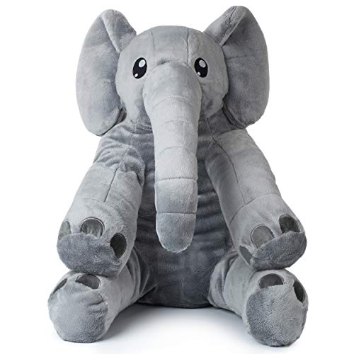 corimori® - Elefant Nuru großes XXL 55cm Kuscheltier für Kleinkinder, bauschig und weich, kuschel-softe Qualität, grau