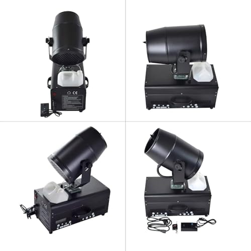 Máquina de nieve comercial JOSBY de 2000 W, con cabeza oscilante de 90°, alcance de chorro de 4-8 m y área de cobertura de 50 m2, control manual o remoto, se puede colgar boca abajo, para bodas, fiestas y fotografía miniatura 6