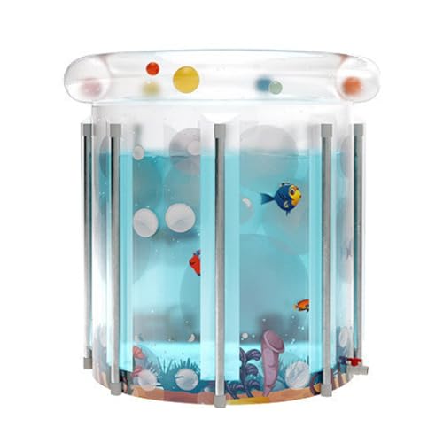 Bañera inflable – Bañera de spa portátil plegable ajustable en el baño en casa | Bañera de relajación para baño inflable para adultos, niños, interiores, terapia de confort
