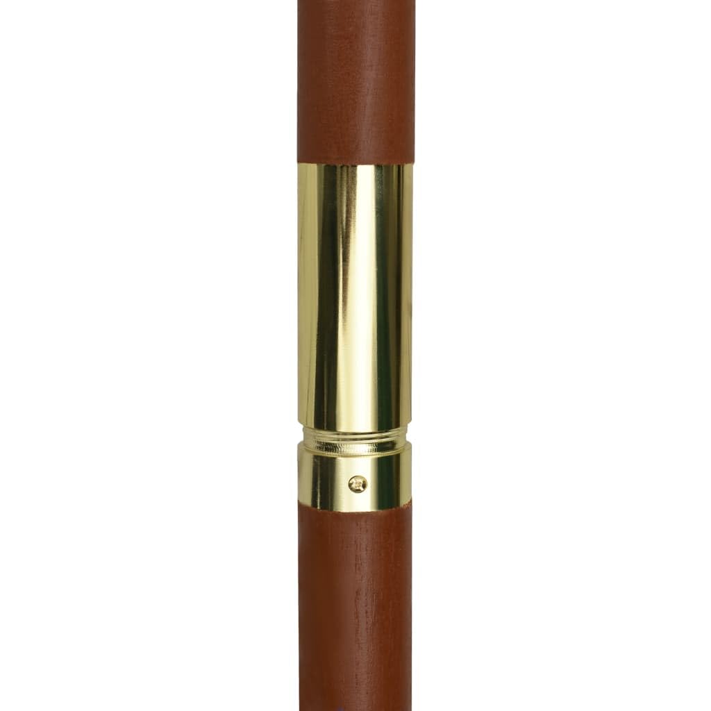 Sombrilla de Madera con Soporte para Mesa o Base Existente, Cubierta de Poliéster Resistente UV y 6 Varillas Robustas, Ideal para Jardín y Patio, Color Teca
