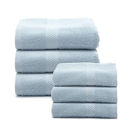 Caleffi - Handtücher Set 3-teilig 100% Baumwolle – 3 Handtuch 60x110 cm, Waschlappen, Weich & Saugfähig, Ideal als Badehandtuch, Saunatuch, Saunahandtuch und Duschtuch