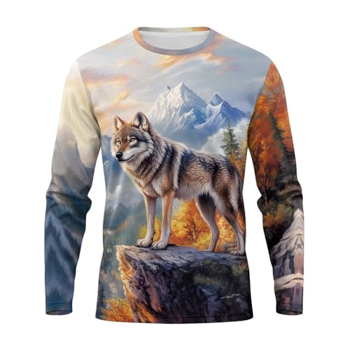 Mens Athletic Long Sleeve Round Neck Tees Long Sleeve Comfy Breathable T-Shirt for Men Casual Crewneck Fashion Tops4