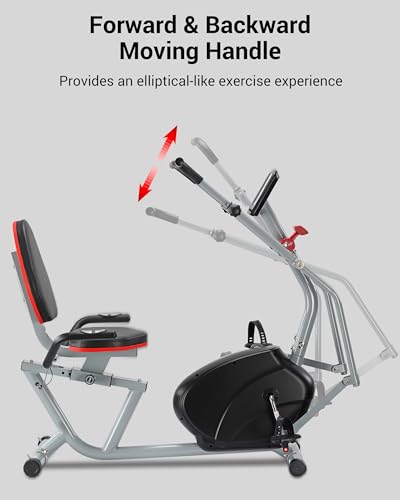 Image of Recumbent Exercise Bike with Arm Exerciser for Home